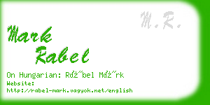 mark rabel business card